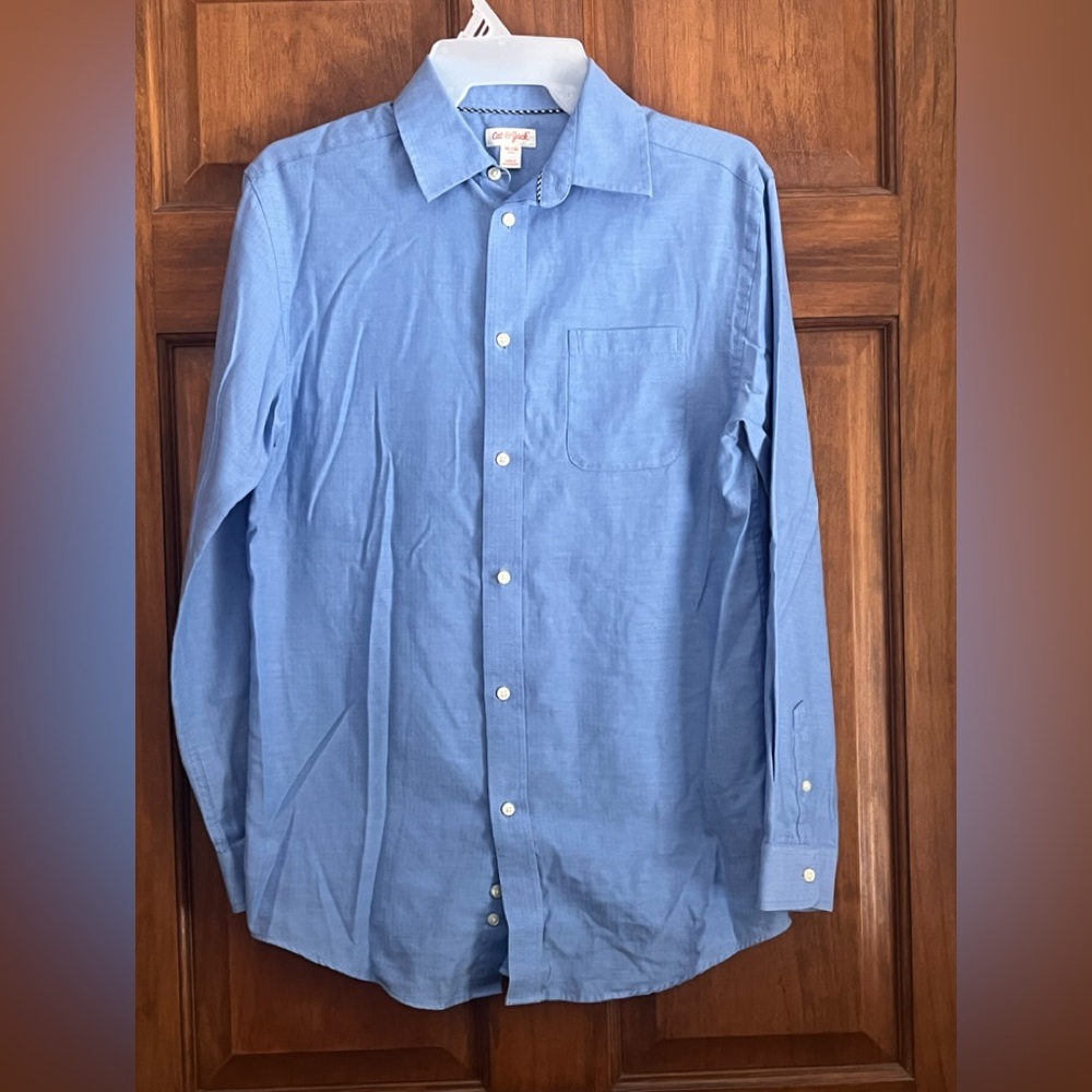 Boys Cat & Jack size XL (16) long sleeve r dress shirt